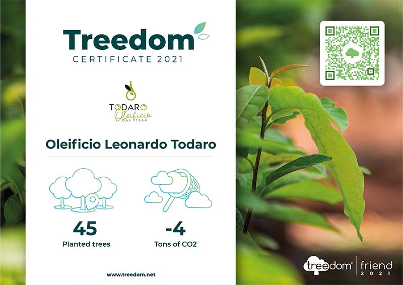 Oleificiotodaro.it Treedom Certificate 2021